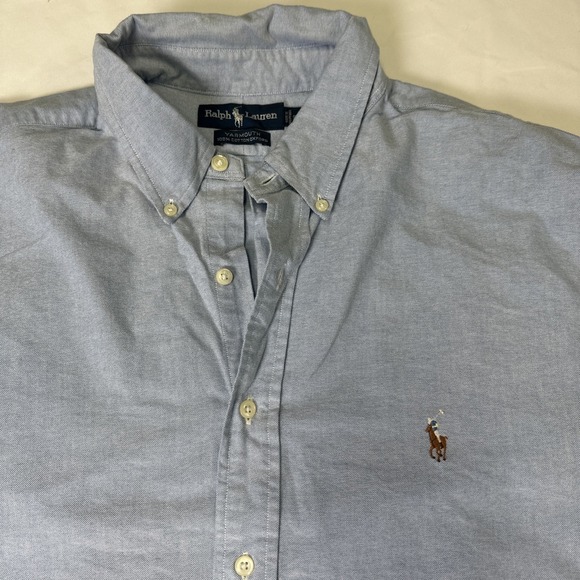 Ralph Lauren Other - Ralph Lauren Polo Men's Flesh Pony Blue Dress Shirt 18 34/35